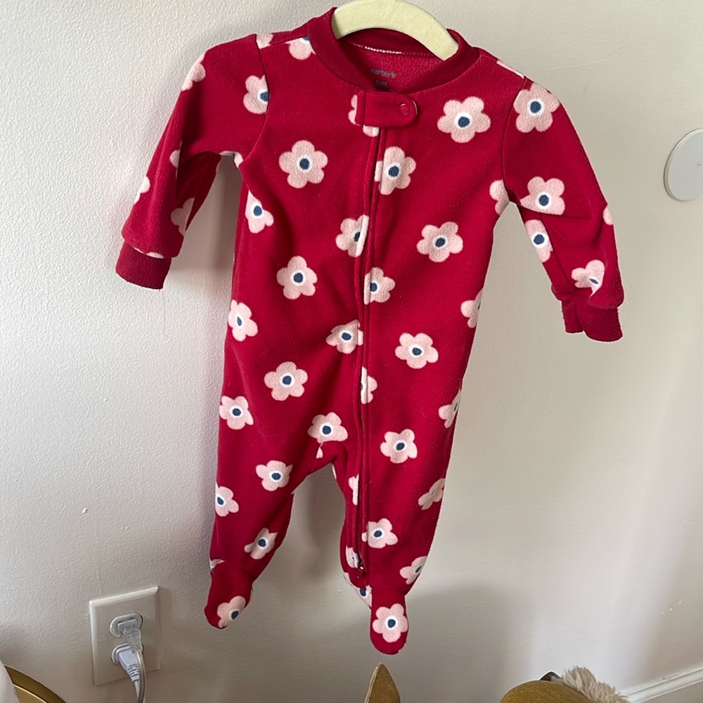 Carter’s Fleece zip up footie sleep and play pajamas